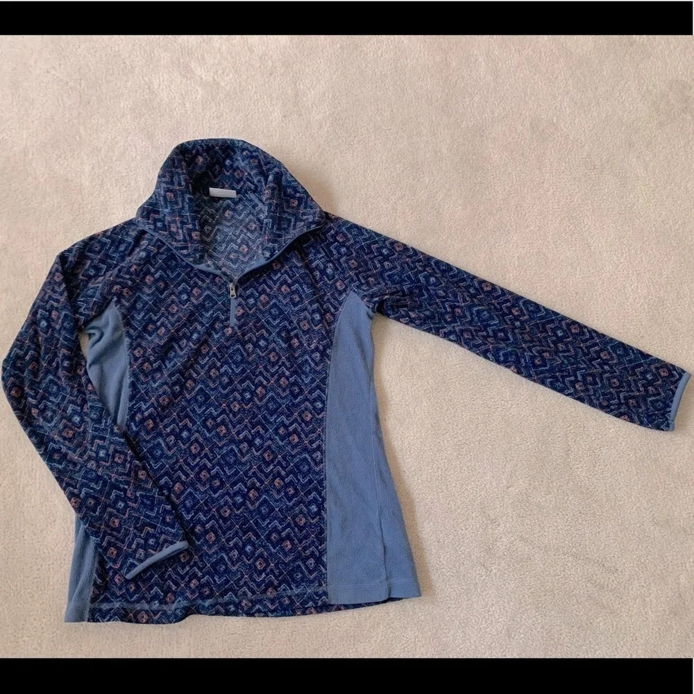 COLUMBIA Women's fleece jacket 1/4 zip pull over size Small